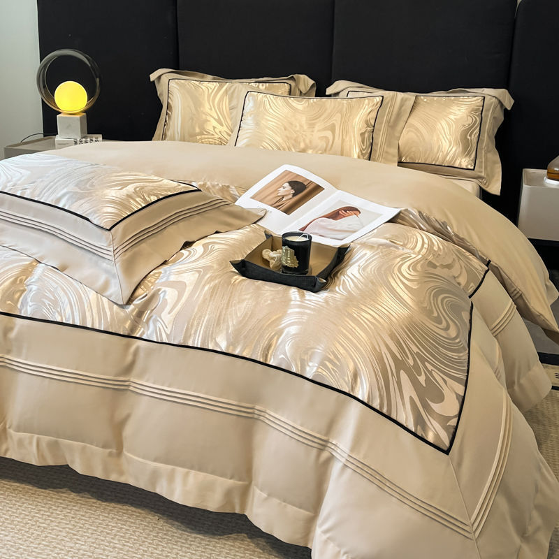 Light Luxury High-grade Yarn-dyed Four-piece Jacquard Beddings - Muselune