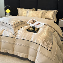 Light Luxury High-grade Yarn-dyed Four-piece Jacquard Beddings - Muselune