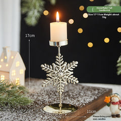 Romantic Christmas Wrought Iron Candlestick Candle Tray Decoration The Muse
