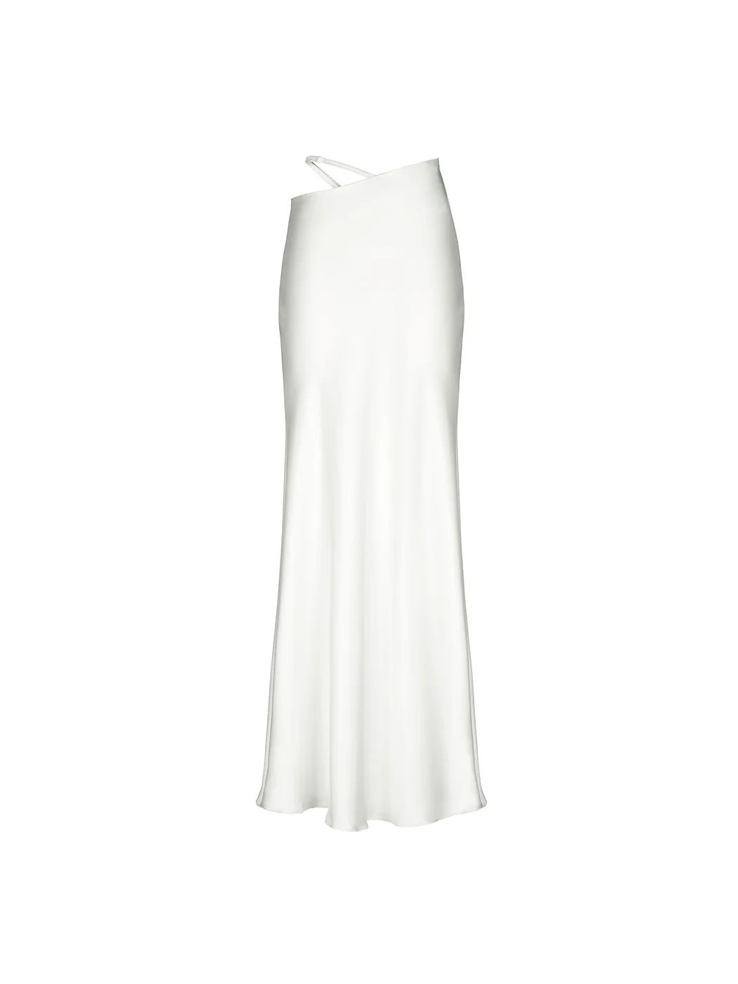 Solid Color Hollow-out Bodycon Maxi Skirt - Muselune