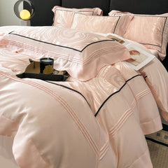 Light Luxury High-grade Yarn-dyed Four-piece Jacquard Beddings - Muselune
