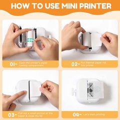 Bluetooth Thermal Mini Printer – Inkless, Stickers, DIY, Portable - Muselune
