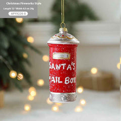 Christmas Tree Painted Plastic Decorations Pendant