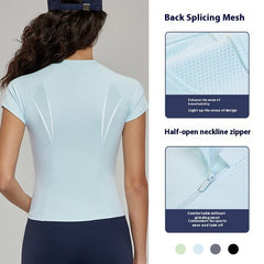 Yoga Clothes Short-sleeved Top High-grade Summer Slim Fit - Muselune