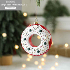 Christmas Tree Painted Plastic Decorations Pendant