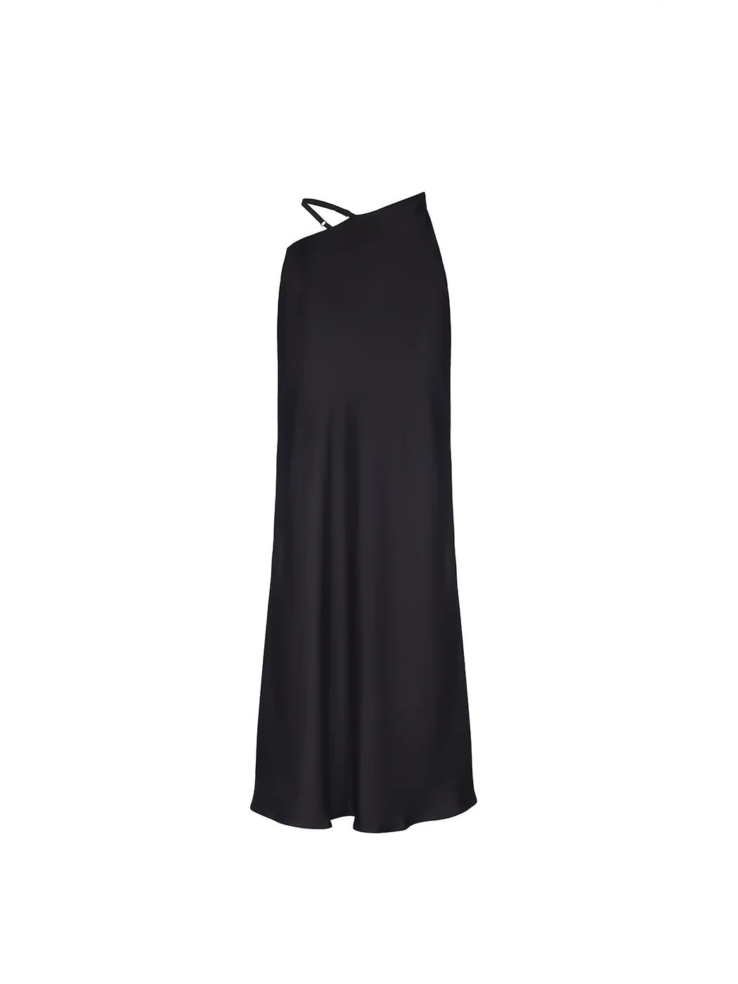 Solid Color Hollow-out Bodycon Maxi Skirt - Muselune