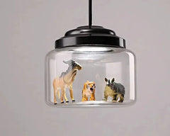 Creative animal kindergarten restaurant glass chandelier Muselune