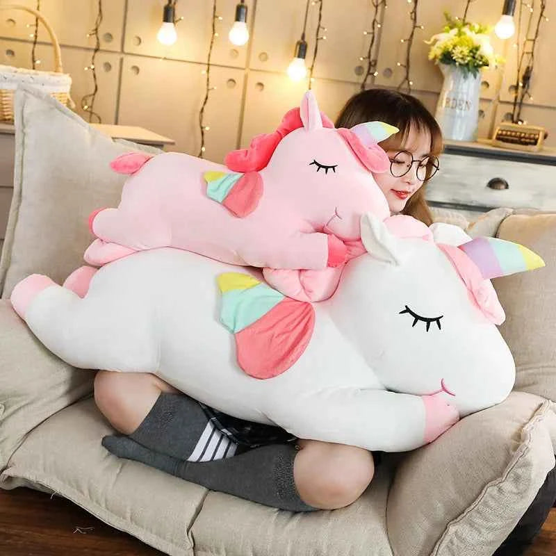 Kawaii Unicorn Plush – Soft, Giant, Stuffed Toy for Kids & Pillow - Muselune