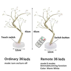 LED Tree Table Lamp – USB & Battery Powered Fairy Light for Cozy Decor - Muselune