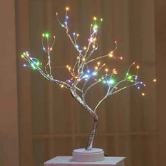 LED Tree Table Lamp – USB & Battery Powered Fairy Light for Cozy Decor - Muselune