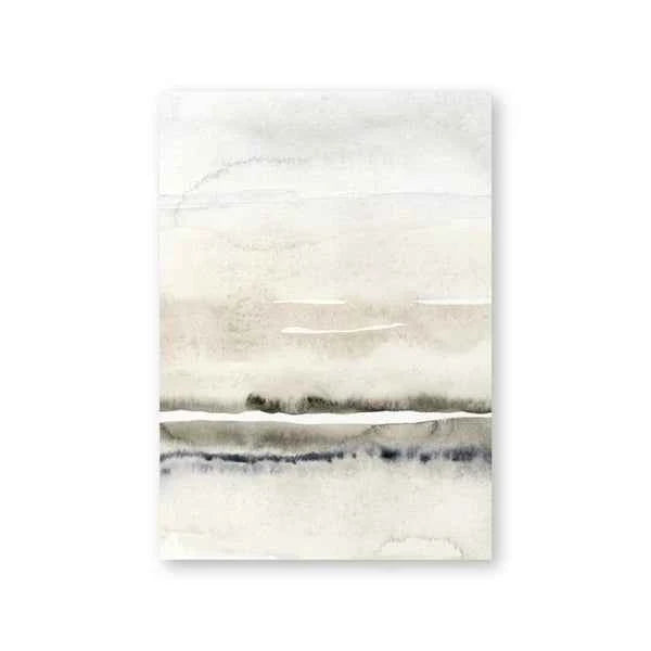 Beige and Grey Canvas Paintings Abstract Watercolor Posters and Prints Modern Minimalist Wall Art Pictures for Living Room Decor - Muselune
