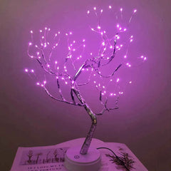 LED Tree Table Lamp – USB & Battery Powered Fairy Light for Cozy Decor - Muselune