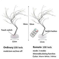 LED Tree Table Lamp – USB & Battery Powered Fairy Light for Cozy Decor - Muselune