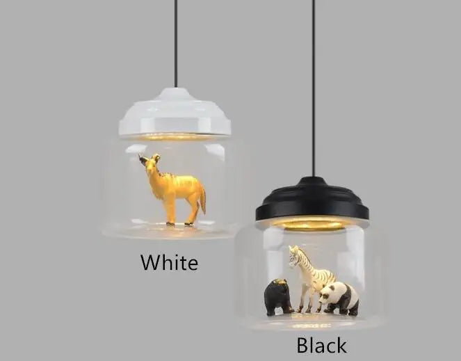 Creative animal kindergarten restaurant glass chandelier Muselune