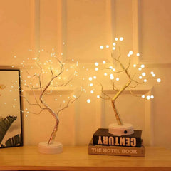 LED Tree Table Lamp – USB & Battery Powered Fairy Light for Cozy Decor - Muselune