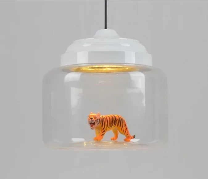 Creative animal kindergarten restaurant glass chandelier Muselune