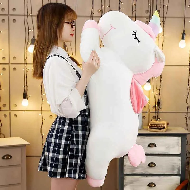 Kawaii Unicorn Plush – Soft, Giant, Stuffed Toy for Kids & Pillow - Muselune