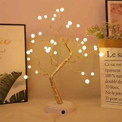 LED Tree Table Lamp – USB & Battery Powered Fairy Light for Cozy Decor - Muselune