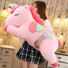 Kawaii Unicorn Plush – Soft, Giant, Stuffed Toy for Kids & Pillow - Muselune