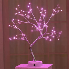 LED Tree Table Lamp – USB & Battery Powered Fairy Light for Cozy Decor - Muselune