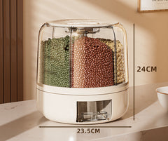 Storage box for grains, kitchen rice bucket, sealed rice jar, food grade moisture-proof and insect-proof food storage Muselune