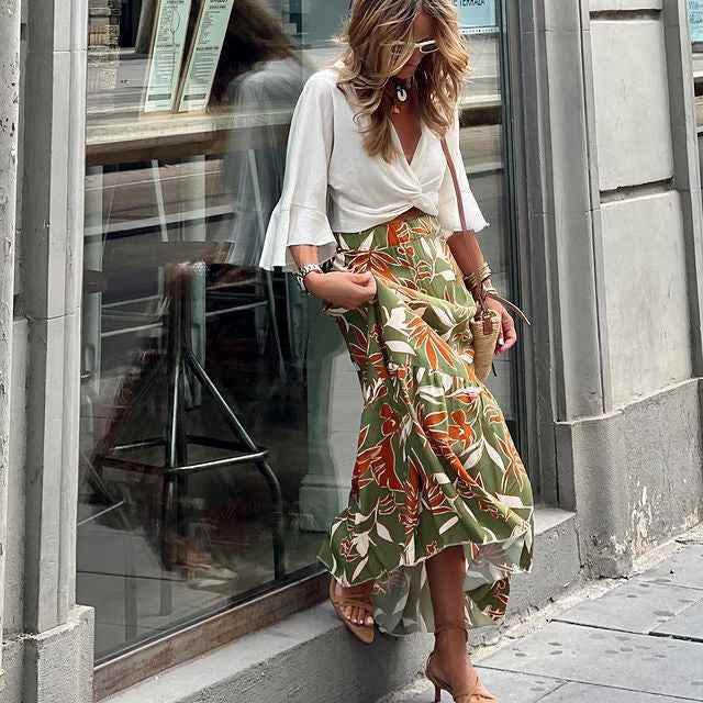 Keasmto Leopard Print - Casual Skirt - Muselune