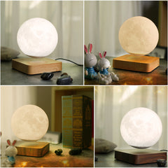 Magnetic Levitation Moon Lamp Home Night Light 3D Printing Moon Lamp Home Decoration Ornament Tanabata Valentine's Day Gift Muselune