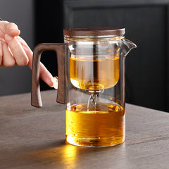 Elegant cup teapot tea water separation household tea brewing artifact magnetic suction tea brewer glass filter teapot tea set Muselune