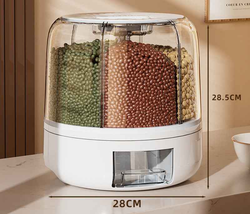 Rotating 6-Grid Food Dispenser