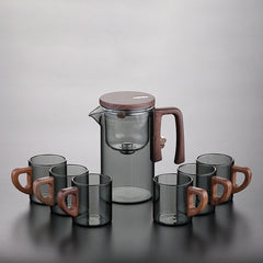 Elegant cup teapot tea water separation household tea brewing artifact magnetic suction tea brewer glass filter teapot tea set Muselune