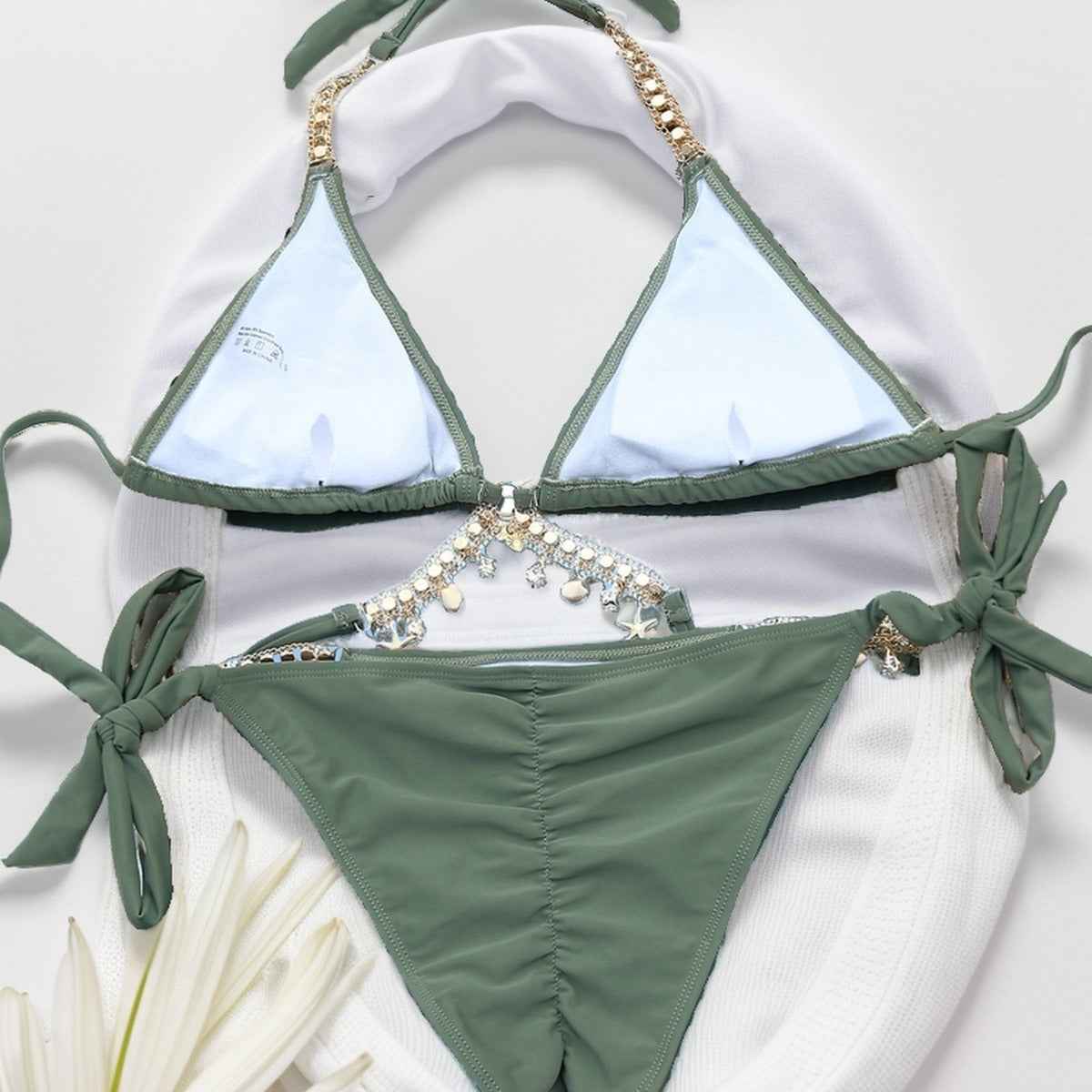 New Split Bikini Fashion Chain Advanced Sexy Swimsuit
