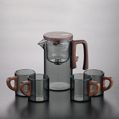 Elegant cup teapot tea water separation household tea brewing artifact magnetic suction tea brewer glass filter teapot tea set Muselune