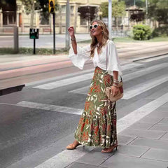 Keasmto Leopard Print - Casual Skirt - Muselune