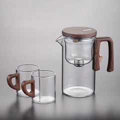 Elegant cup teapot tea water separation household tea brewing artifact magnetic suction tea brewer glass filter teapot tea set Muselune