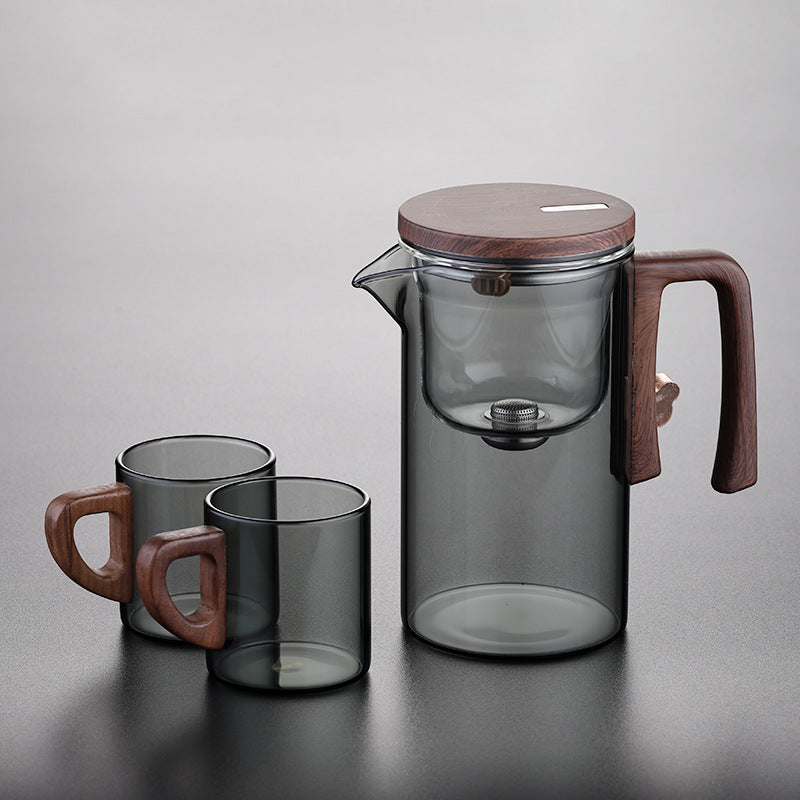 Elegant cup teapot tea water separation household tea brewing artifact magnetic suction tea brewer glass filter teapot tea set Muselune