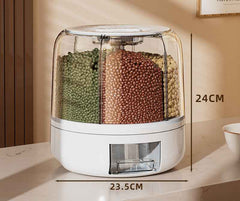 Rotating 6-Grid Food Dispenser