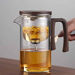 Elegant cup teapot tea water separation household tea brewing artifact magnetic suction tea brewer glass filter teapot tea set