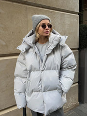 Talenza Cotton Loose Parka Retro Bakery Jacket Muselune
