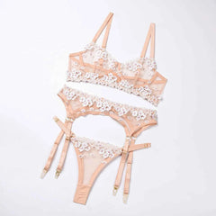 Elegant Lace Embroidery – Sexy Lingerie Outfit /Sleepwear - Muselune
