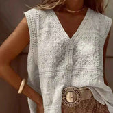 Summer Vintage Crochet Knit Vest Top - Muselune