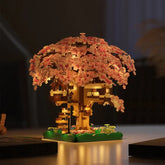 Pink Cherry Tree House Model Kit - Micro-particle Building Set - Muselune