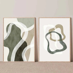 Scandinavian Minimalist Boho Canvas – Abstract HD Wall Art - Muselune