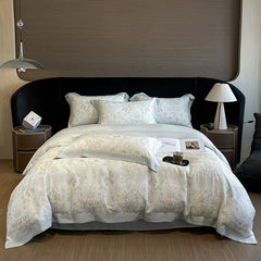 Luxury Fiber Soft Silky Duvet Flowers and Plants Bedding Set - Muselune