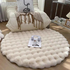 Luxury Faux Fur Round Rug – Soft, Plush & Non-Slip - Muselune
