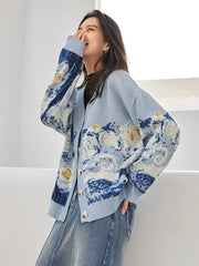 Muse Art Knitted Sweater Coat - Muselune