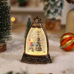 Christmas Decoration Santa Claus Cone Snow LED Table Lamp Muselune