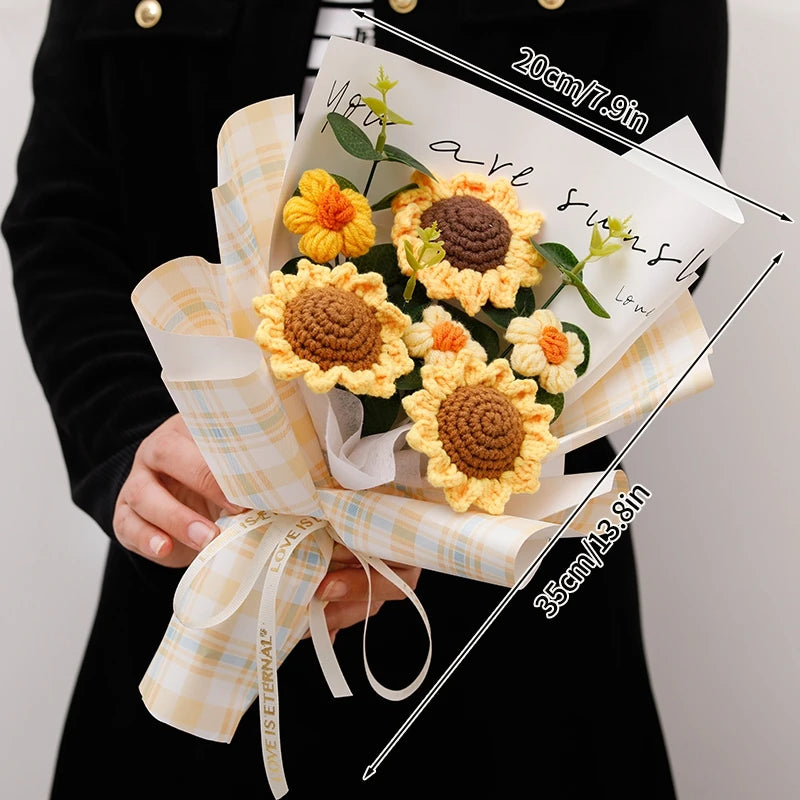 Bouquet Gift Knitted Flower Décor Soft Toys Muselune