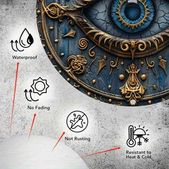 Ancient Egyptian Pyramid Metal Sign – All-Seeing Eye Wall Art - Muselune