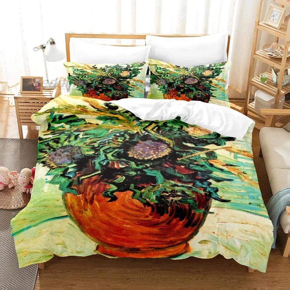 Van Gogh Bedding Set 3D Retro Classic Muselune