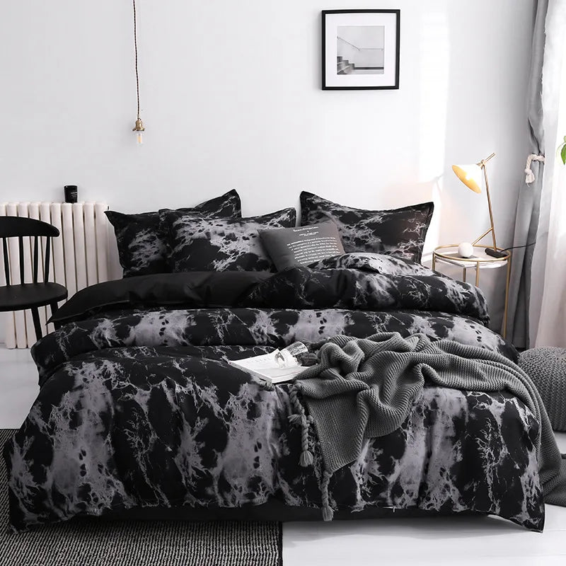 Rock Marble Duvet Comforter Bedding Set - Muselune